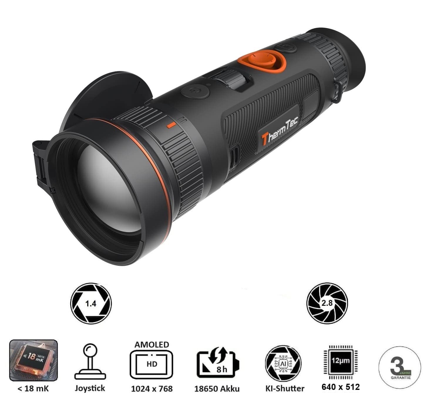 ThermTec WILD 650D 25mm 50mm Linse 640x512 Waermebild NETD 18mK 01